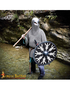 Capacete viking com viseira e coifa de malha (Grau 16) 2