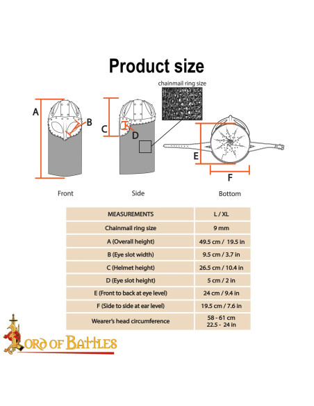 Capacete viking com viseira e coifa...