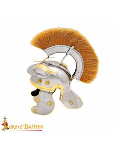 Capacete de Centurião Romano com crista amarela 2