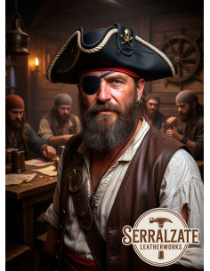 Chapéu pirata artesanal do Capitão Jack