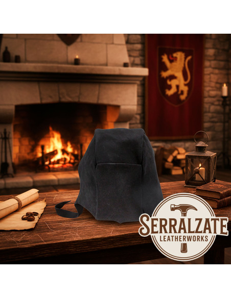 Capelina medieval de couro modelo...