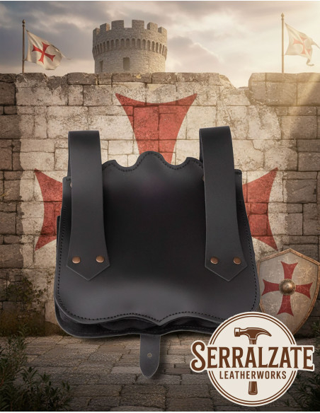 Bolsa medieval de couro modelo...