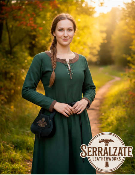 Bolsa medieval de couro modelo...