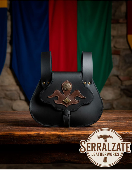 Bolsa medieval de couro modelo...