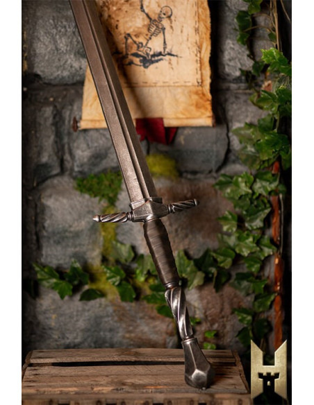 Espada Imperial curta acabamento aço...