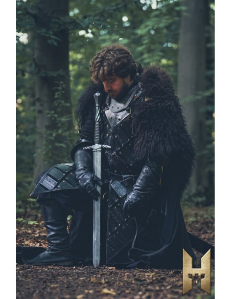 Espada Imperial curta acabamento aço...