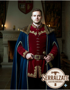 Cinto medieval de couro modelo Mateo, Marrom 2