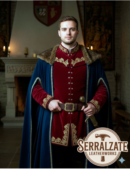 Cinto medieval de couro modelo Mateo,...