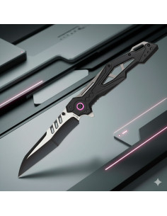 Canivete tático Albainox com acabamento preto escovado... 2