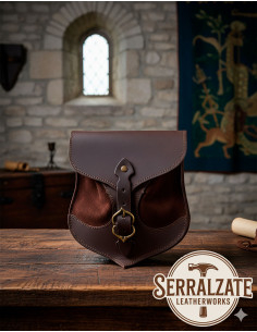 Bolsa medieval de couro para cinto modelo Enrique, cor...