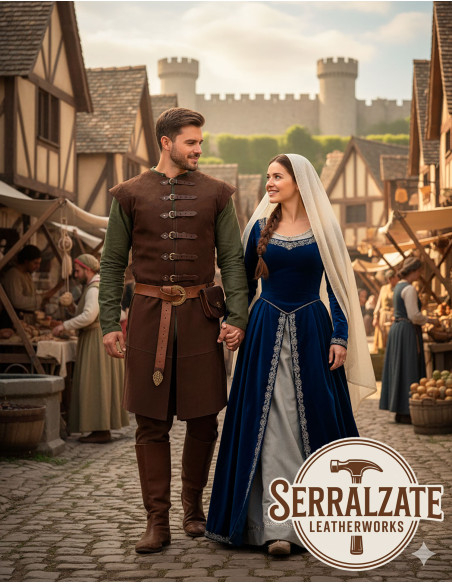 Túnica medieval Baldomero - Marrom