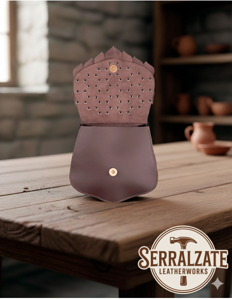 Bolsa medieval couro escamas dragão,...