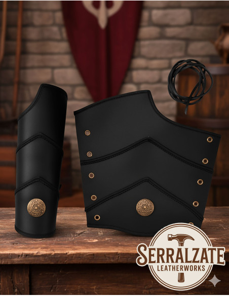 Braceletes medievais de couro...