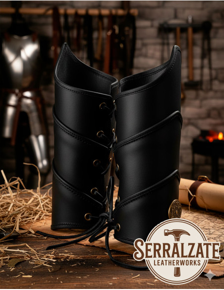 Braceletes medievais de couro...