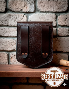 Bolsa medieval para cinto repuxado Robert, cor preto escuro 2