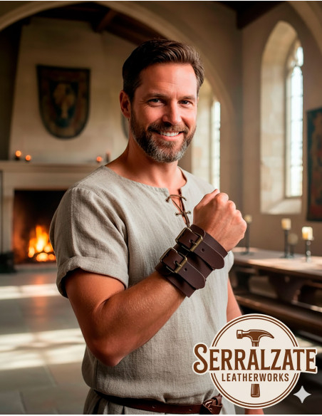 Pulseira medieval ajustável de...