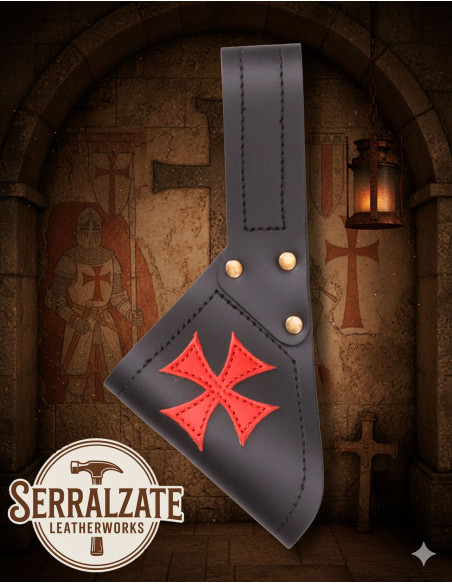 Tahalí medieval em couro para espadas...