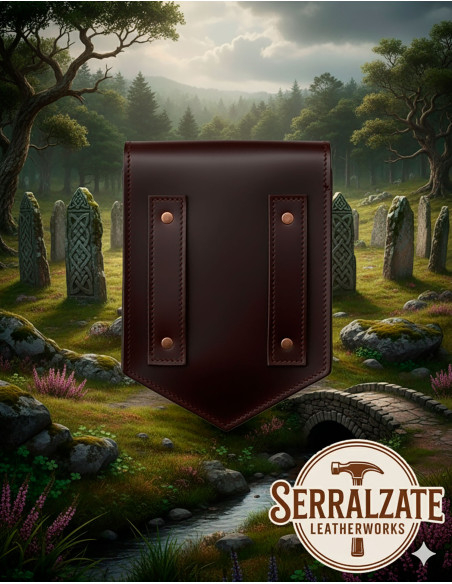 Bolsa celta de couro modelo Brigida,...