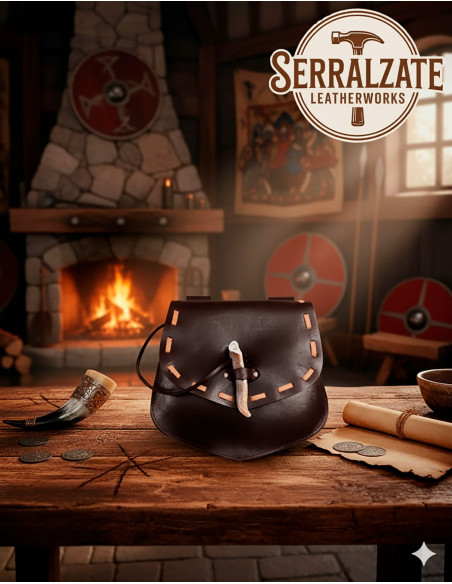 Bolsa vikings com chifre de...