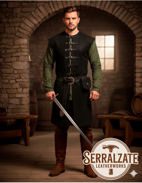 Túnica medieval Baldomero - Preto