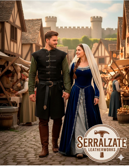 Túnica medieval Baldomero - Preto