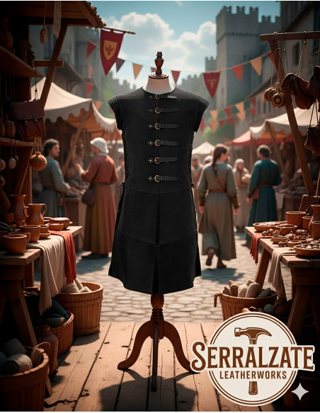 Túnica medieval Baldomero - Preto