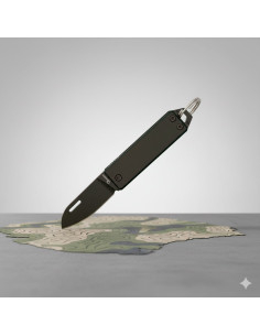 Canivete chaveiro Albainox, lâmina preta (4,3 cm).