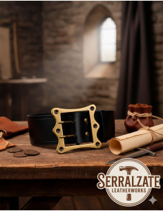 Cinto medieval largo Ivo - Preto