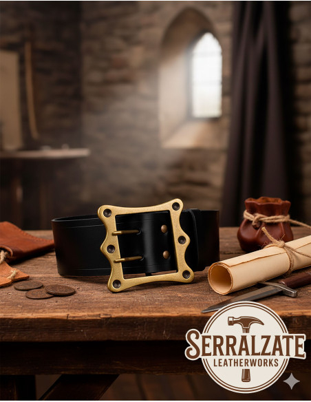 Cinto medieval largo Ivo - Preto