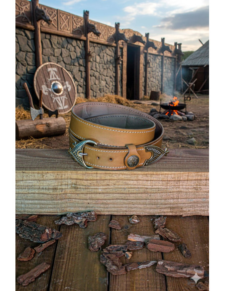 Cinto Viking Hrothgar - Castanho Claro