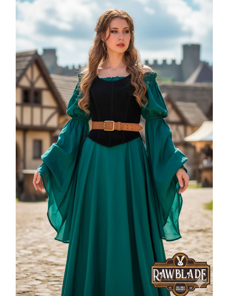 Corpiño medieval de couro modelo...