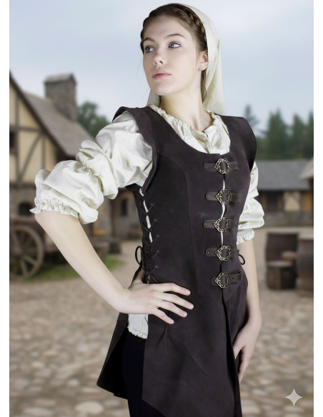 Jaquetão longo de couro medieval...