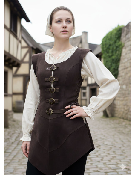 Jaquetão longo de couro medieval...