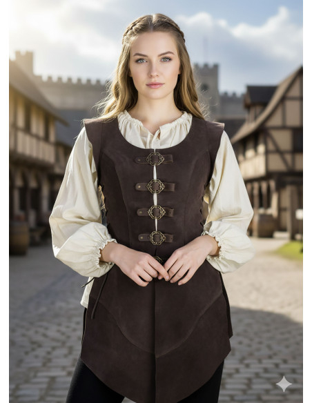 Jaquetão longo de couro medieval...