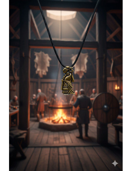 Pingente Valkyria Nórdica - Dourado