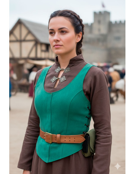 Corpete de couro medieval modelo...