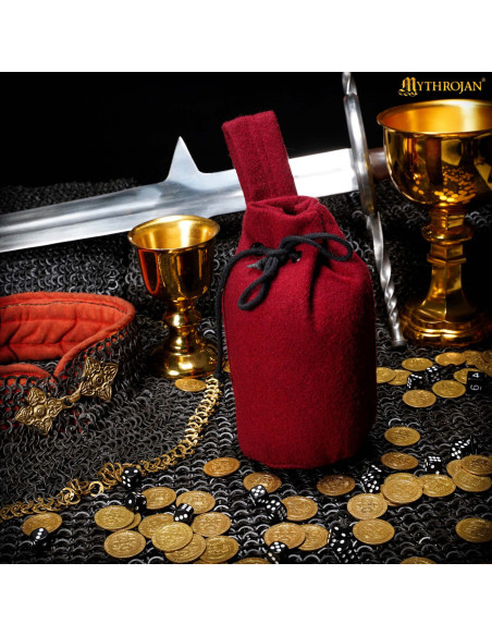 Bolsa limosnera de lã com cordões,...