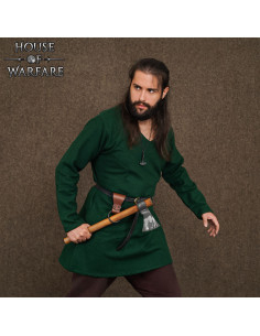 Tahalí de couro com aro trançado, cor marrom 2