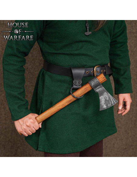 Tahalí de couro com aro trançado, cor...