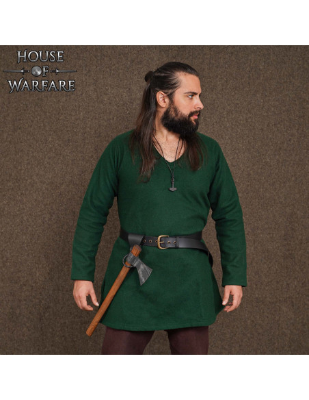 Tahalí de couro com aro trançado, cor...