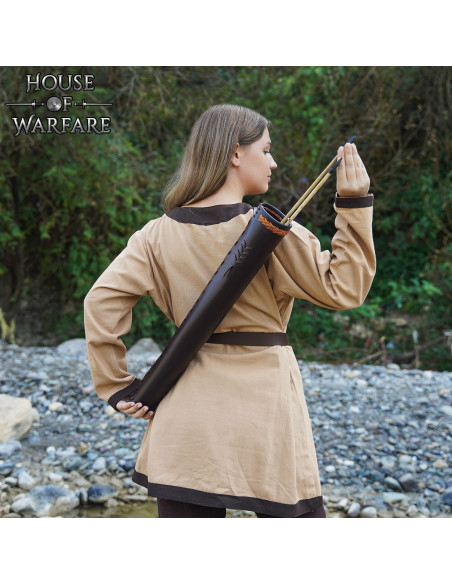 Carcaje medieval de couro para...