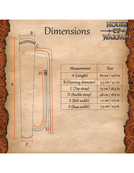 Carcaje medieval de couro para...