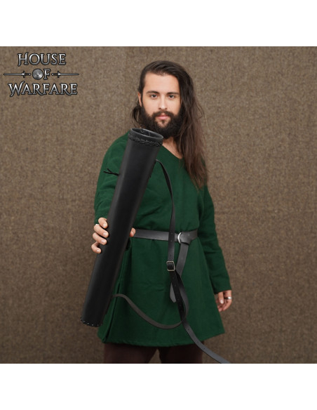 Carcaj medieval de couro para costas,...