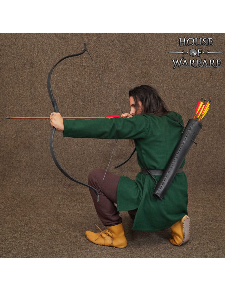 Carcaj medieval de couro para costas,...