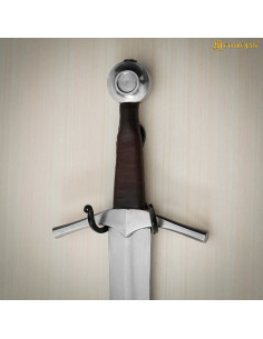 Suporte de parede para espadas em ferro trançado forjado 2