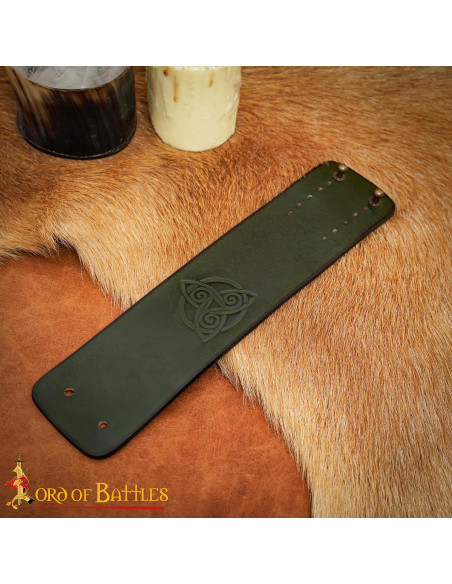 Bracelete medieval de couro com...