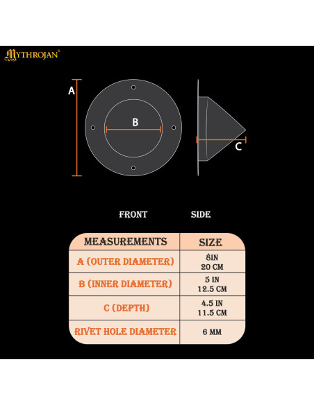 Umbu medieval para escudo germânico,...