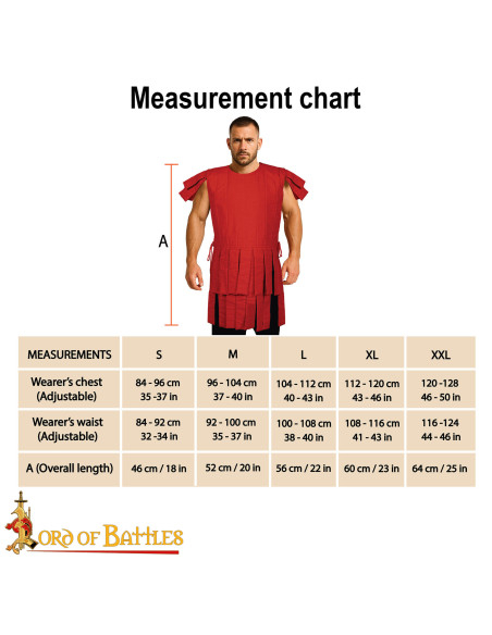 Colete romano acolchoado em algodão,...