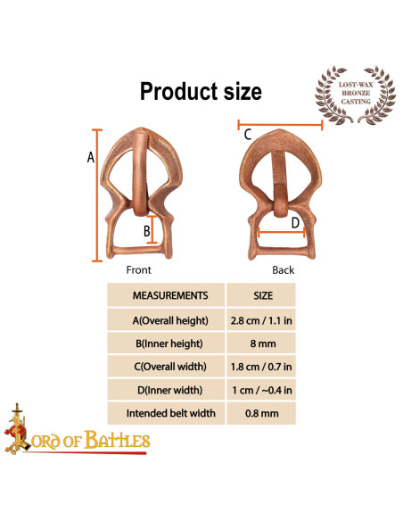 Fivela medieval pequena em bronze...