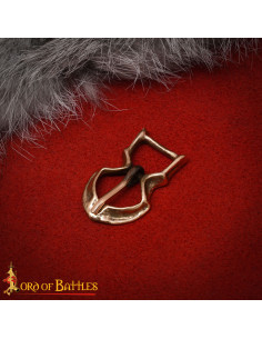 Fivela medieval pequena em bronze antigo para cinto